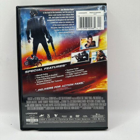 Nicolas Cage Bangkok Dangerous DVD Movie Lionsgate Action Thriller Rated R - Picture 2 of 3